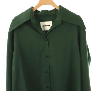 JIL SANDER ウール シャツジャケット 36 ダークグリーン /ES OS
