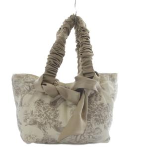 SNIDEL HOME キャンバストートSMALL ハンドバッグ トワルドジュイ柄 ホワイト /YO6