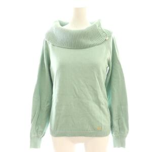 リボンタートルネック ニット プルオーバー 38 ミント /DF OS