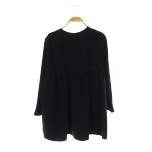 YOKO CHAN YOKOCHAN ロングスリーブ フレアシルエット ブラウス 長袖 36 ブラック /HK OS