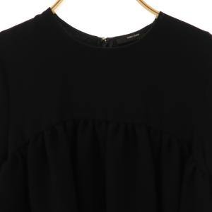 YOKO CHAN YOKOCHAN ロングスリーブ フレアシルエット ブラウス 長袖 36 ブラック /HK OS