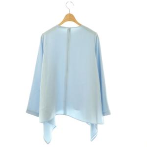 YOKO CHAN YOKOCHAN 23年 フレアポイントヘムブラウス 長袖 プルオーバー 38 ライトブルー /DO OS