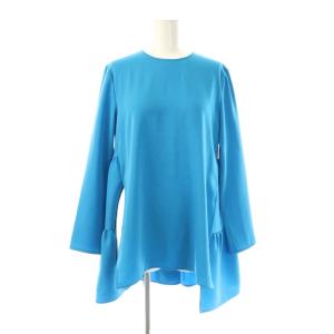 23年 スリット バックティアードブラウス 38 ライトブルー