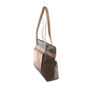CELINE トートバッグ レザー ロゴ マカダム柄 茶 ブラウン /MI OS OH