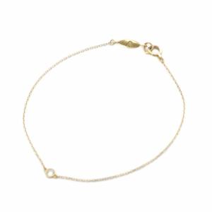 一粒ダイヤ ブレスレット K18 イエローゴールド