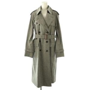 ウール素材トレンチコート M グレー