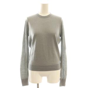 サンプル品 カシミヤシルククルーネックニット セーター プルオーバー 38 グレー /CX OS