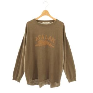 LONG SLEEVE TEE Tシャツ カットソー 長袖 F ブラウン /HK OS
