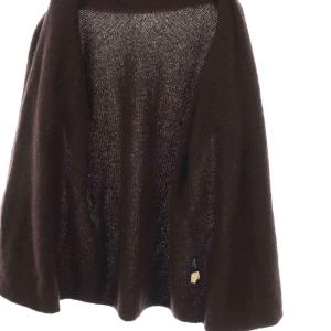 JURGEN LEHL カシミヤ ニットカーディガン ダークブラウン マルチカラー /CX OS SH