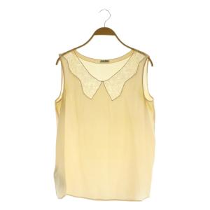 MT1198 レース襟 ノースリーブシルクブラウス 40 アイボリー /MY OS SH