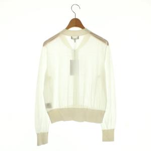 Theory 24SS Airy Cotton Sheer Bomber ニットジャケット シアー ジップアップ S