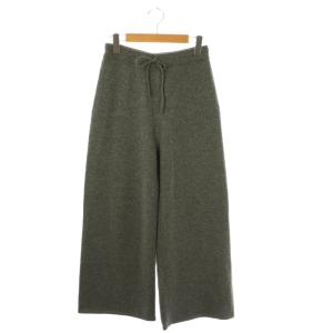 24AW Cashmere 3 Cozy Track Pant ニットパンツ ワイド P グレー /HK