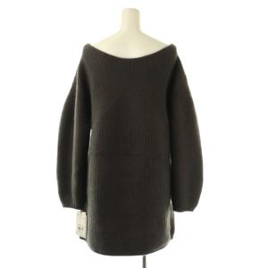 SNIDEL 25AW ラクーンミニニットワンピース 長袖 F チャコールグレー /HK OS SH