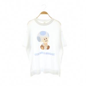 gelato pique キノピオ ジャガード プルオーバニット ショートパンツ セットアップ ルームウェア F ペールブルー マルチカラー