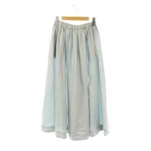 25SS タイプライターボリュームスカート 36 ブルーグレー /DO OS