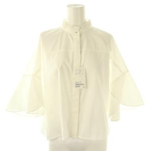 フレアスリーブ クロップド シャツ ブラウス 前開き F ホワイト 3616-659-1013 /CX