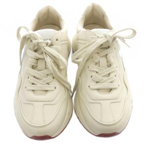 GUCCI ドラえもん ライトンレザー スニーカー 35 ベージュ 655037
