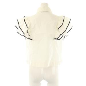 Maison Kitsuné フリル シャツ フレンチスリーブ 34 ホワイト /HK OS