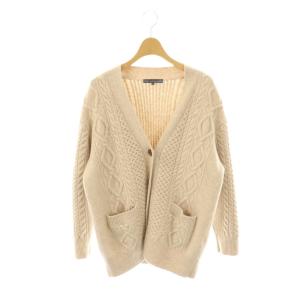 ケーブル編み カーディガン ニット 長袖 38 ベージュ /HK OS