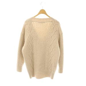 23区 ケーブル編み カーディガン ニット 長袖 38 ベージュ /HK OS