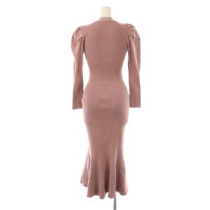 SNIDEL 24SS Sustainaフロントボタンニットワンピース ロング F ピンク /HK OS