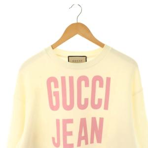 GUCCI 688219 コットン スウェット S オフホワイト ピンク