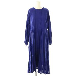 ikkuna pullover dress ドレス ワンピース 長袖 ロング リネン 1 紫 青 /NR