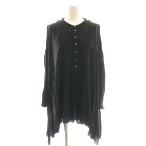 broad blouse ブラウス シャツ 長袖 ブラック /DF OS