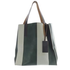 ポーチ付き トートバッグ ハンドバッグ 緑 グリーン 白 ホワイト /SR