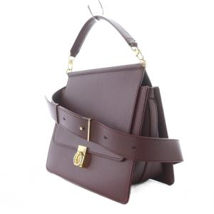 POLENE Numero Sept 2wayバッグ ワインレッド