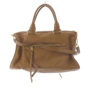 PRADA レザー 2way ハンドバッグ ブラウン BL0639