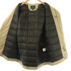 mont-bell キャンバスカントリーダウンジャケット ジップアップ コーデュロイ M ベージュ ブラウン 2101104