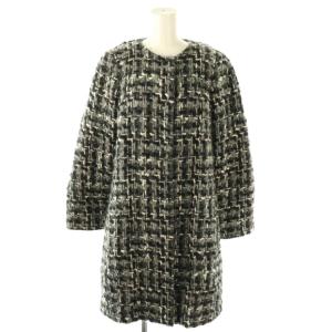 ツイードコート 38 グレー ブラック ホワイト