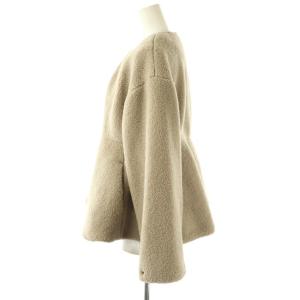 CELFORD 23AW ボアペプラムジャケット ノーカラージャケット 36 グレーベージュ /DF OS