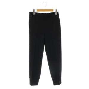 24SS カットジョーゼットジョグパンツ テーパード F ブラック /CX OS