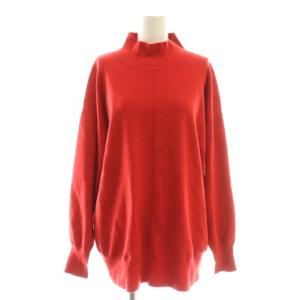 23AW 総針ボトルネック ニット プルオーバー F レッド /DF OS SH