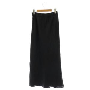 SACRA ナローライン スカート サテン タイト 38 ブラック 黒 /CX OS SH