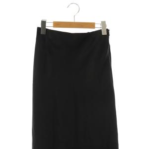 SACRA ナローライン スカート サテン タイト 38 ブラック 黒 /CX OS SH