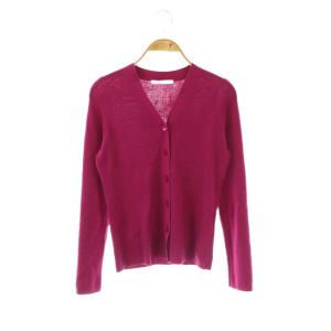 ウールシルクリブVネック カーディガン ニット 38 パープル /CX OS SH