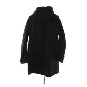 BALMAIN コットン ダブルジップ フーデットコート 44 ブラック