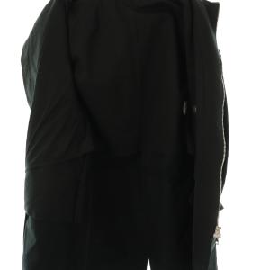 BALMAIN コットン ダブルジップ フーデットコート 44 ブラック