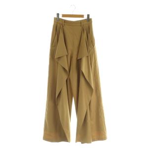 SQUARE FRILL PANTS スクエアフリルパンツ ワイド 1 ブラウン /MY OS