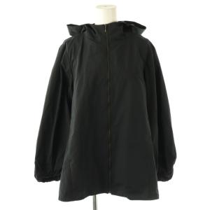 バックギャザー撥水パーカー ブルゾン フレア F ブラック /ES OS