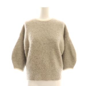 25AW フォックスカシミヤ パフ ニット プルオーバー モカブラウン