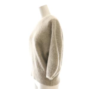 UNITED ARROWS 25AW フォックスカシミヤ パフ ニット プルオーバー モカブラウン