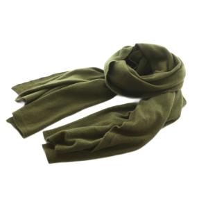 大判 マフラー カシミヤ カーキ