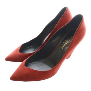 ウェッジソール パンプス スエード 36.5 赤茶 レッドブラウン 484389 /SS OS