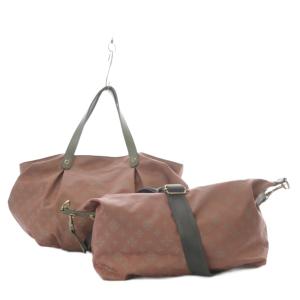 トートバッグ ハンドバッグ ショルダーバッグ 2way 斜め掛け モノグラム 総柄 ナイロン ピンク /YO3