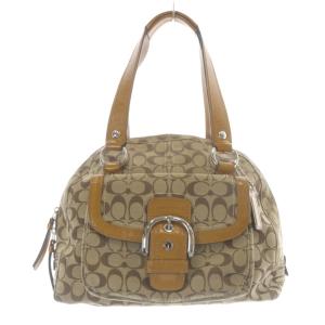 シグネチャー ハンドバッグ 茶色 ブラウン F13119 /SR