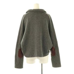 エルボーパッチ ニットジャケット ドルマン 1 グレー /HK OS